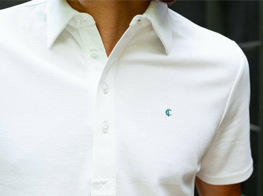 Men * | Discount Online Criquet Pima Pique Range Polo White Horse