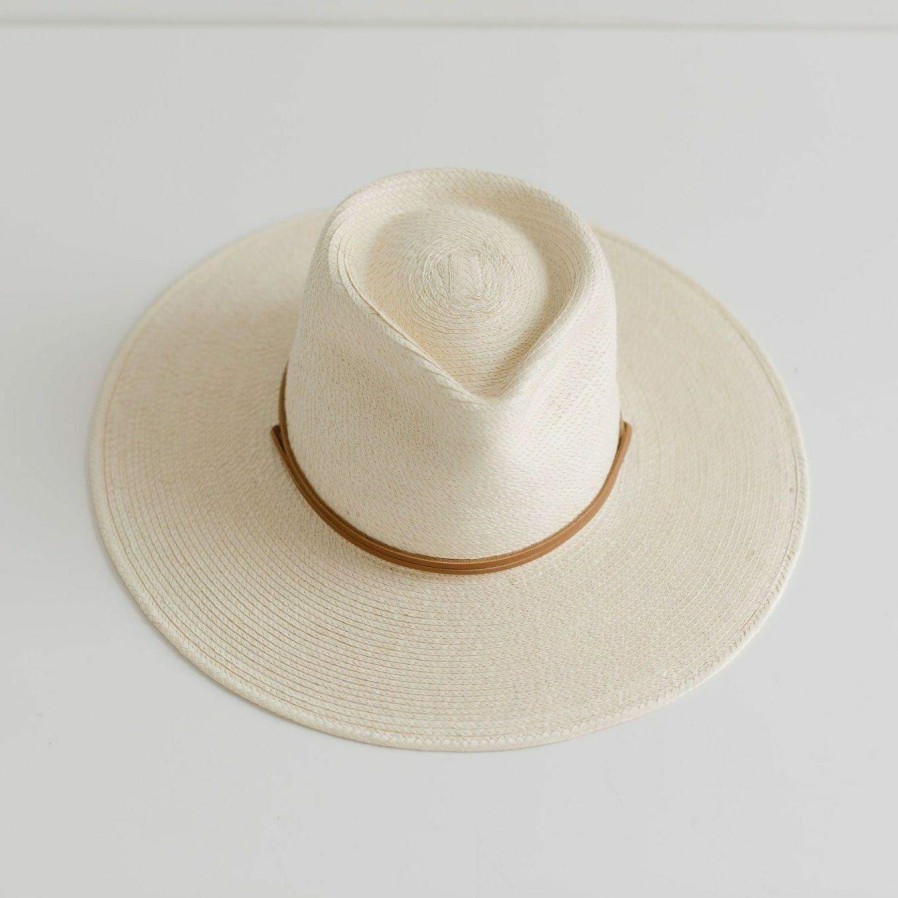 Accessories * | Prefential Price Gigi Pip River Guatemalan Palm Hat 57/Ivory