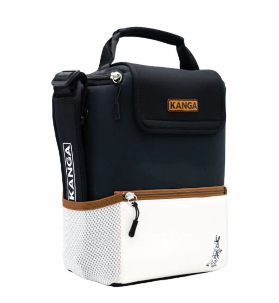 Men * | Half Off Kanga Coolers Gibson 6/12 Pack Pouch Black/White