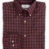 Men * | Discount Online Southern Tide Glenbrook Plaid Flannel Intercoastal Sport Shirt Dark Red