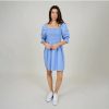 Women * | Discount Online Rd Style Selina Poplin Smocked Bodice Dress Clearwater