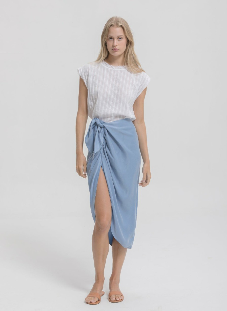 Women * | Sales Online Cali Dreaming Pareo Skirt Spring Blue