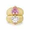 Accessories * | Prefential Price Luv Aj Bff Ring Set Gold/Clear And Pink