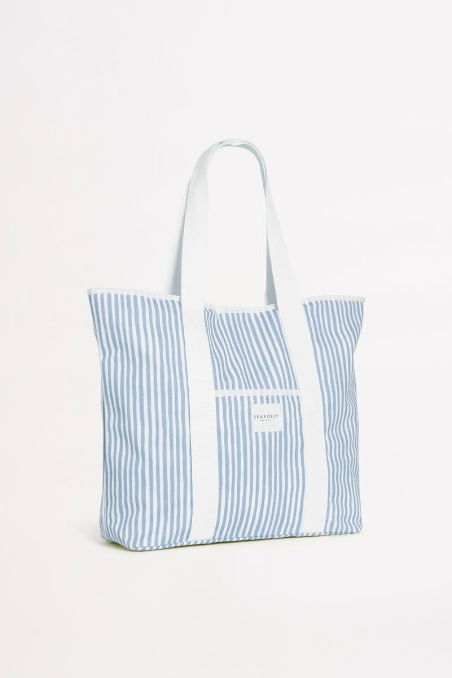 Accessories * | Clearance Seafolly Stripe Tote Powder Blue