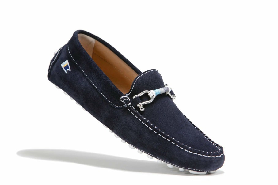 Men * | Prefential Price Riomar Deck Driver Shoe- Navy Submarine