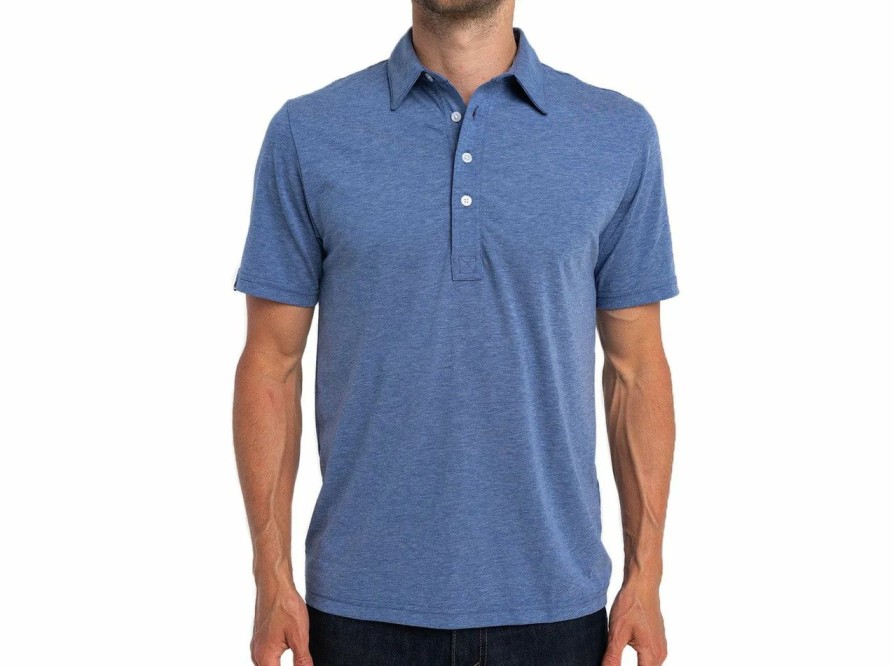 Men * | Discount Online Criquet Performance Range Polo Blue Jean