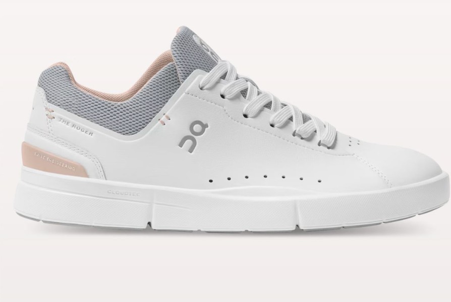 Women * | On Sale On Running The Roger Advantage Women'S Shoe White/Rose