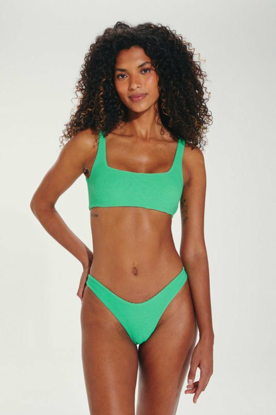 Women * | Limit Offer Vix Swimwear Kayla Zuri Top Green