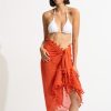 Women * | Sales Online Seafolly Cotton Gauze Sarong Mandarin