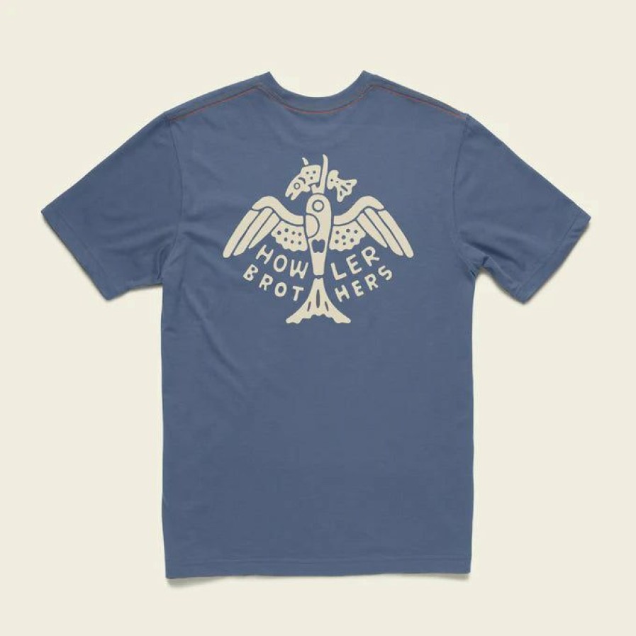 Men * | Sales Online Howler Bros Select Pocket T Blue Horizon