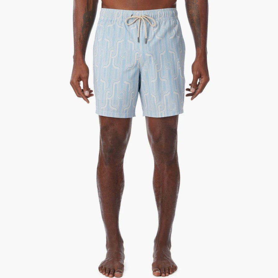 Men * | Sales Online Fair Harbor The Bayberry Trunk Mist Ocean Current