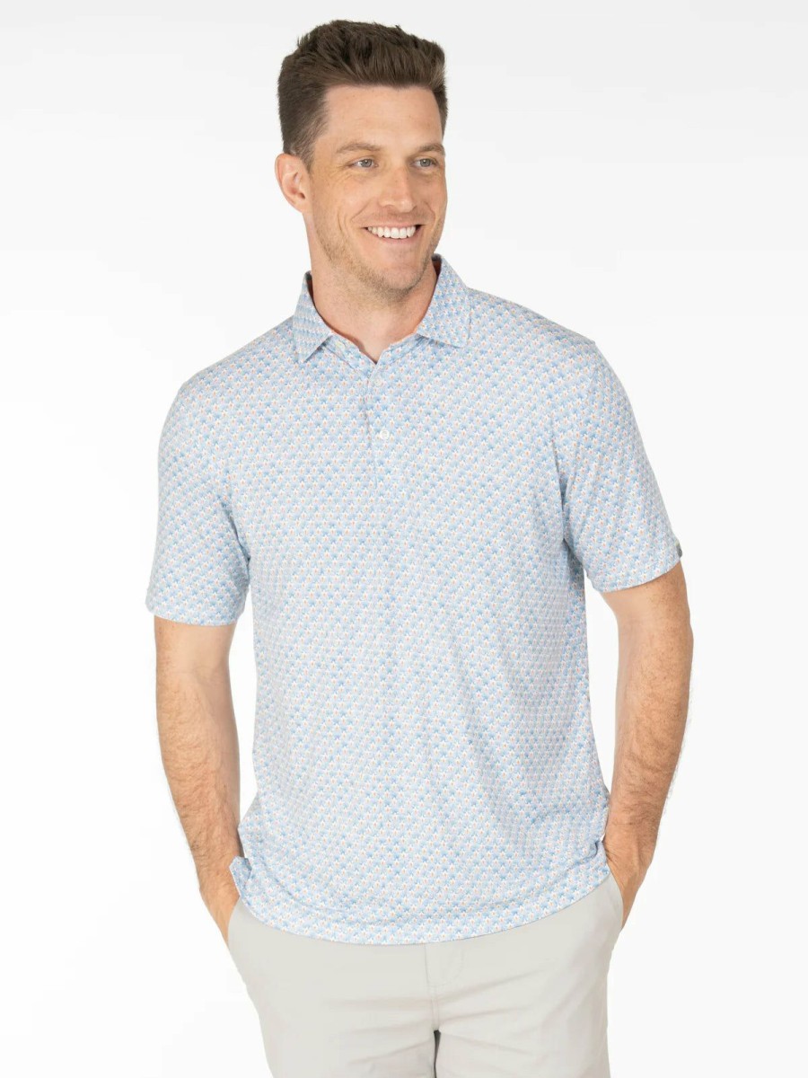 Men * | Special Offers Tasc Cloud Palmetto Polo Sunrise Palmetto