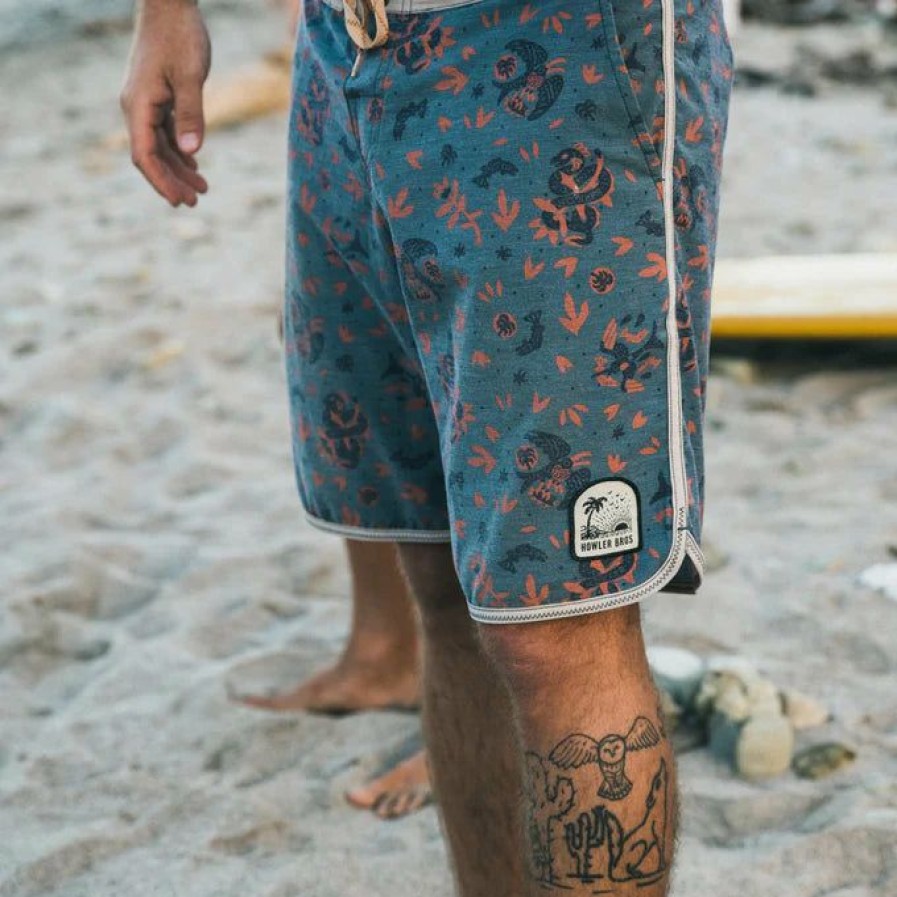 Men * | Prefential Price Howler Bros Bruja Boardshorts Air & Sea/Deep Slate