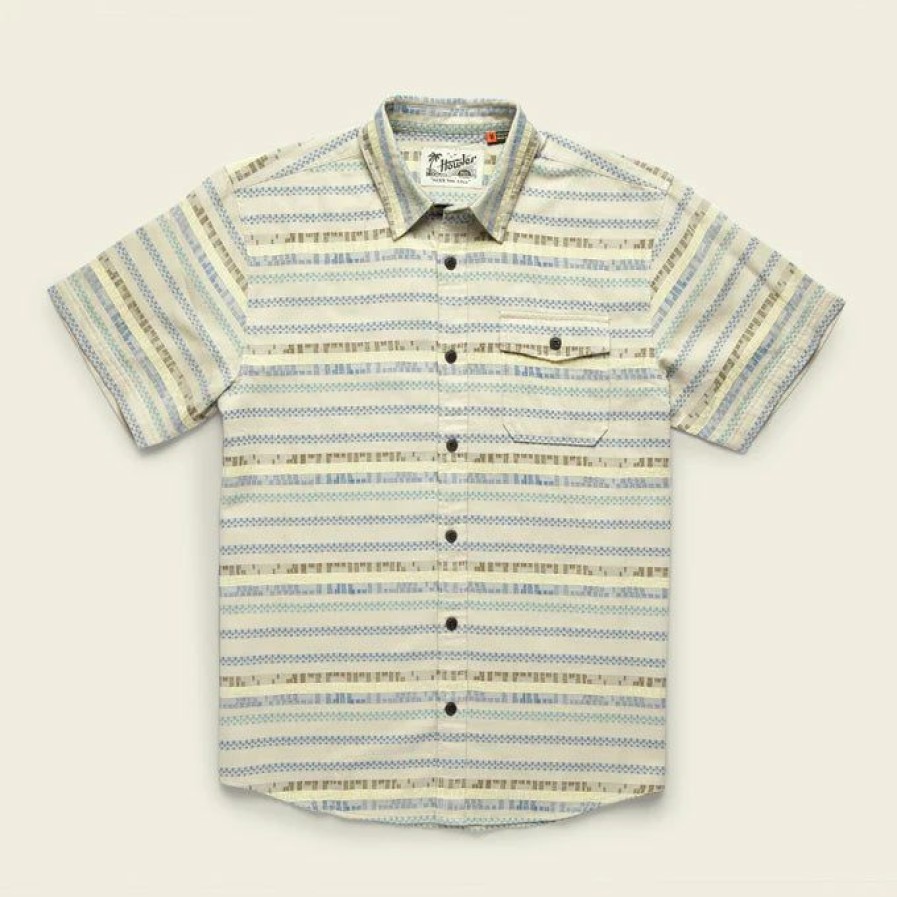 Men * | Clearance Howler Bros San Gabriel Shortsleeve Mescal Jacquard/Oyster