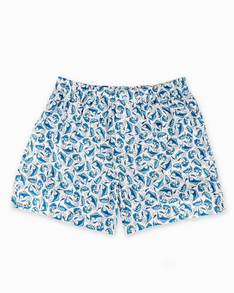 Men * | Special Offers Southern Tide Catch You Later Boxer Classic White