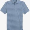 Men * | Half Off Southern Tide Brrr Crawford Stripe Performance Polo Aged Denim