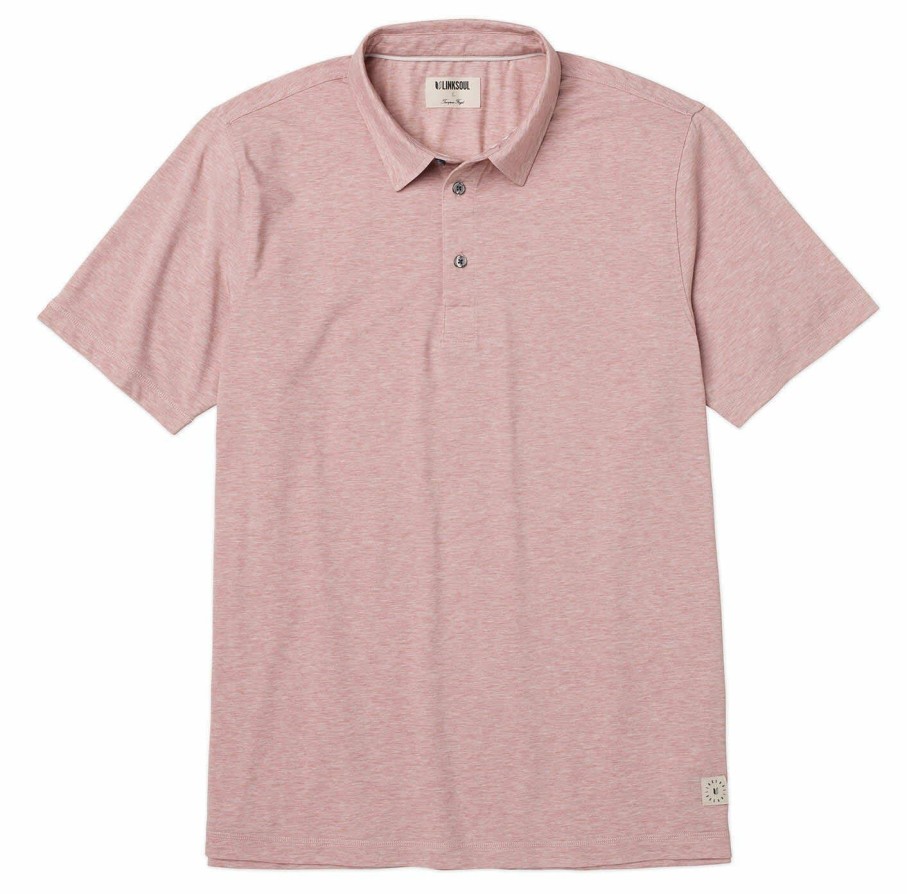 Men * | Limit Offer Linksoul Delray Polo Clay Heather