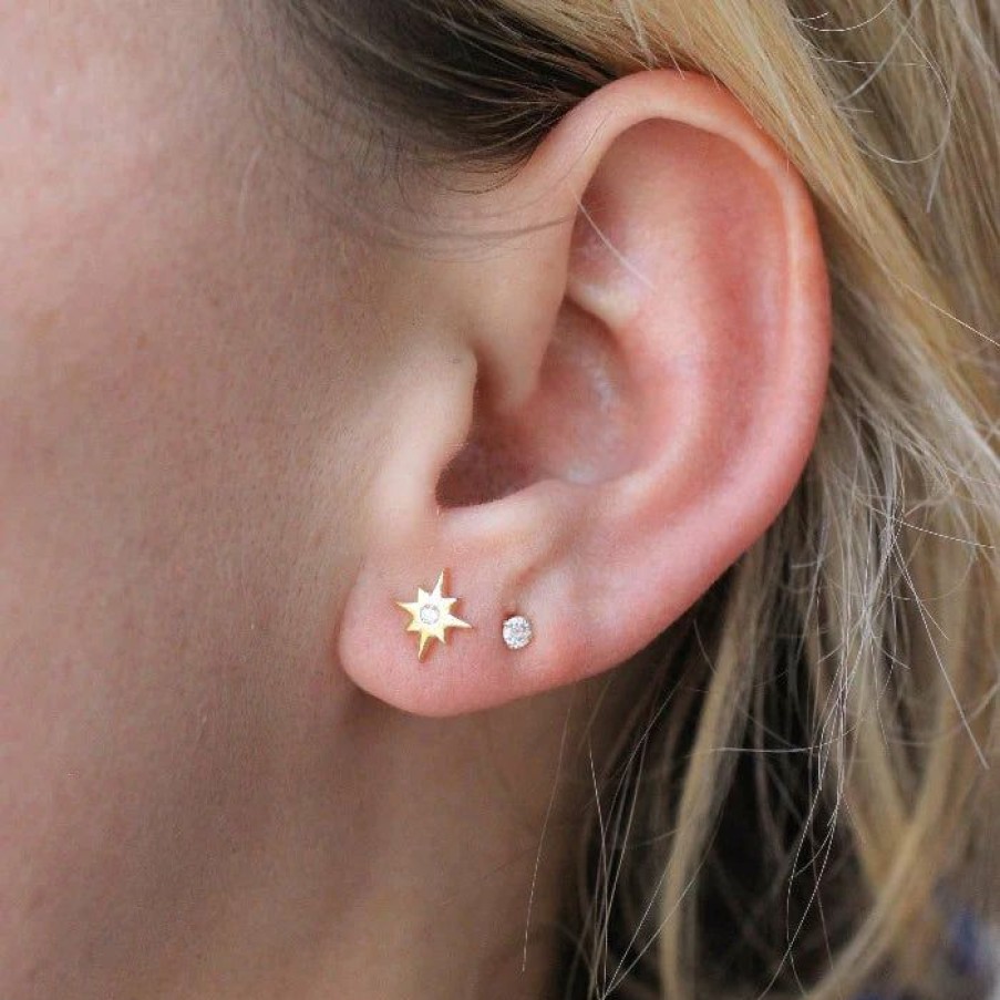 Accessories * | On Sale Nikki Smith Mini Crystal Star Studs