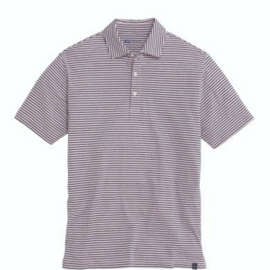 Men * | Sales Online Onward Reserve Two Color Row Stripe Icon Polo Cabana Pink