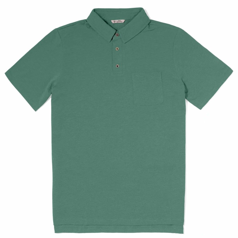 Men * | Limit Offer Duck Camp Original Bamboo Polo Heathered Sea Drift