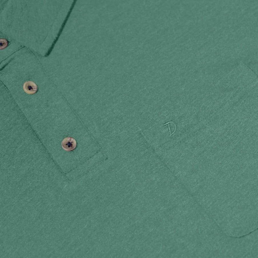 Men * | Limit Offer Duck Camp Original Bamboo Polo Heathered Sea Drift