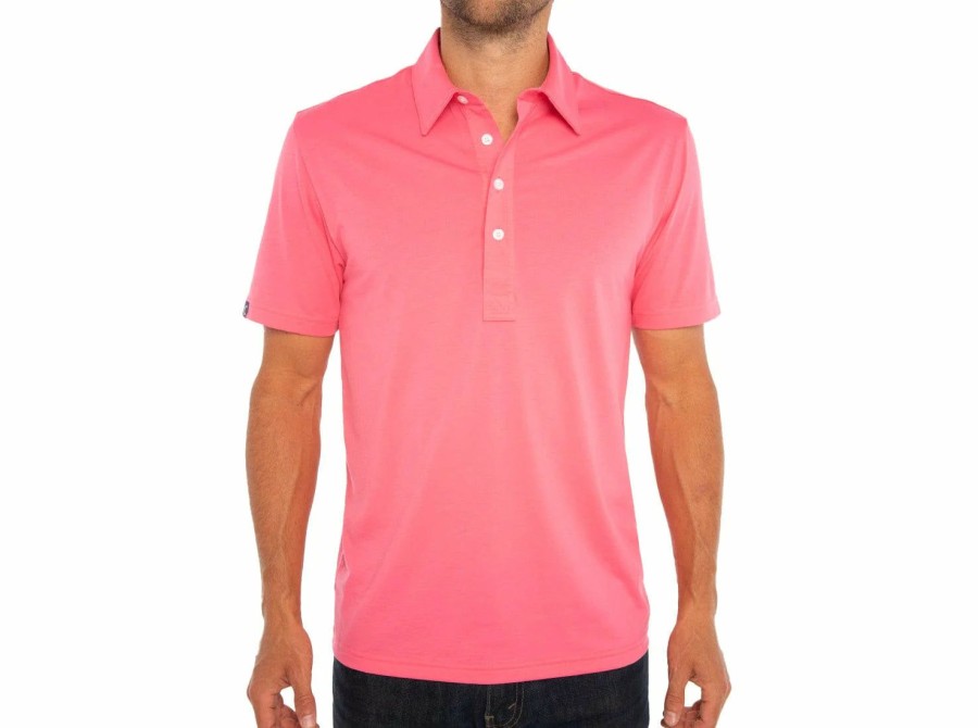 Men * | Half Off Criquet Performance Range Polo Pink Lemonade