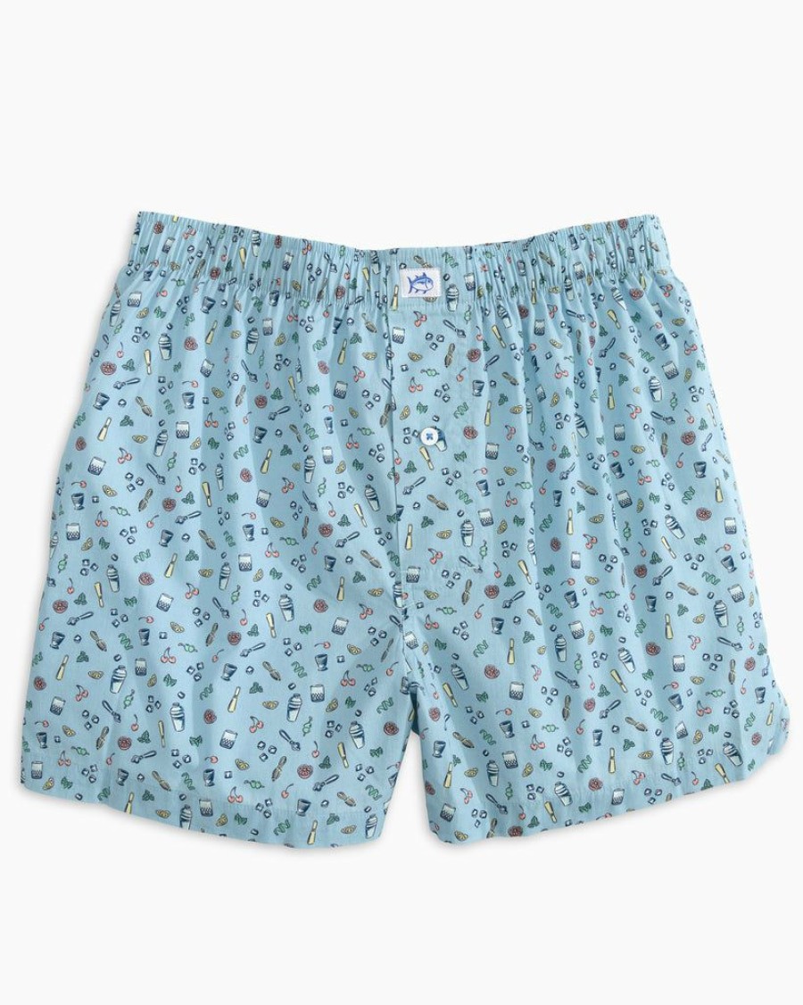 Men * | Discount Online Southern Tide Set The Bar High Boxer Aquamarine