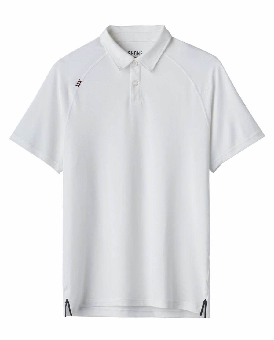 Men * | Special Offers Rhone Apparel Delta Pique Polo White