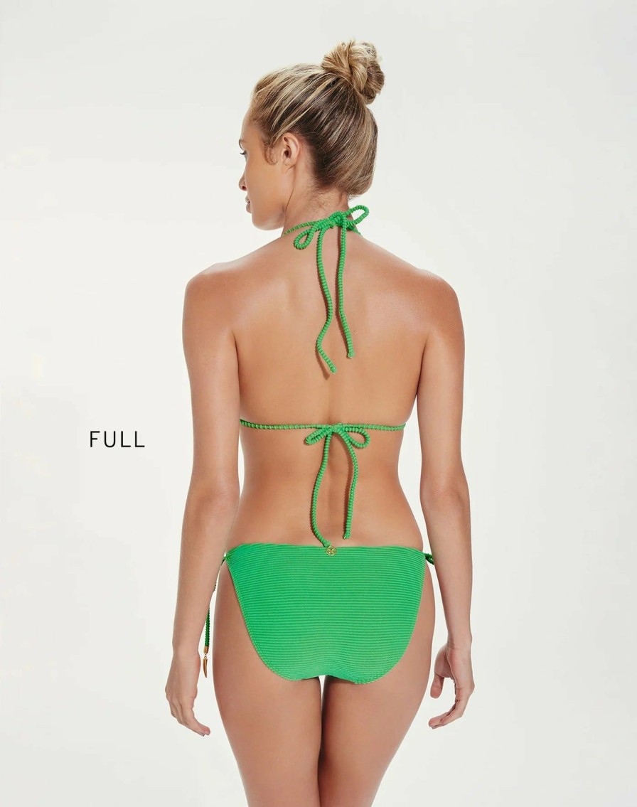 Women * | Clearance Vix Swimwear Kayla Diara Side Tie Side Bottom Full Green