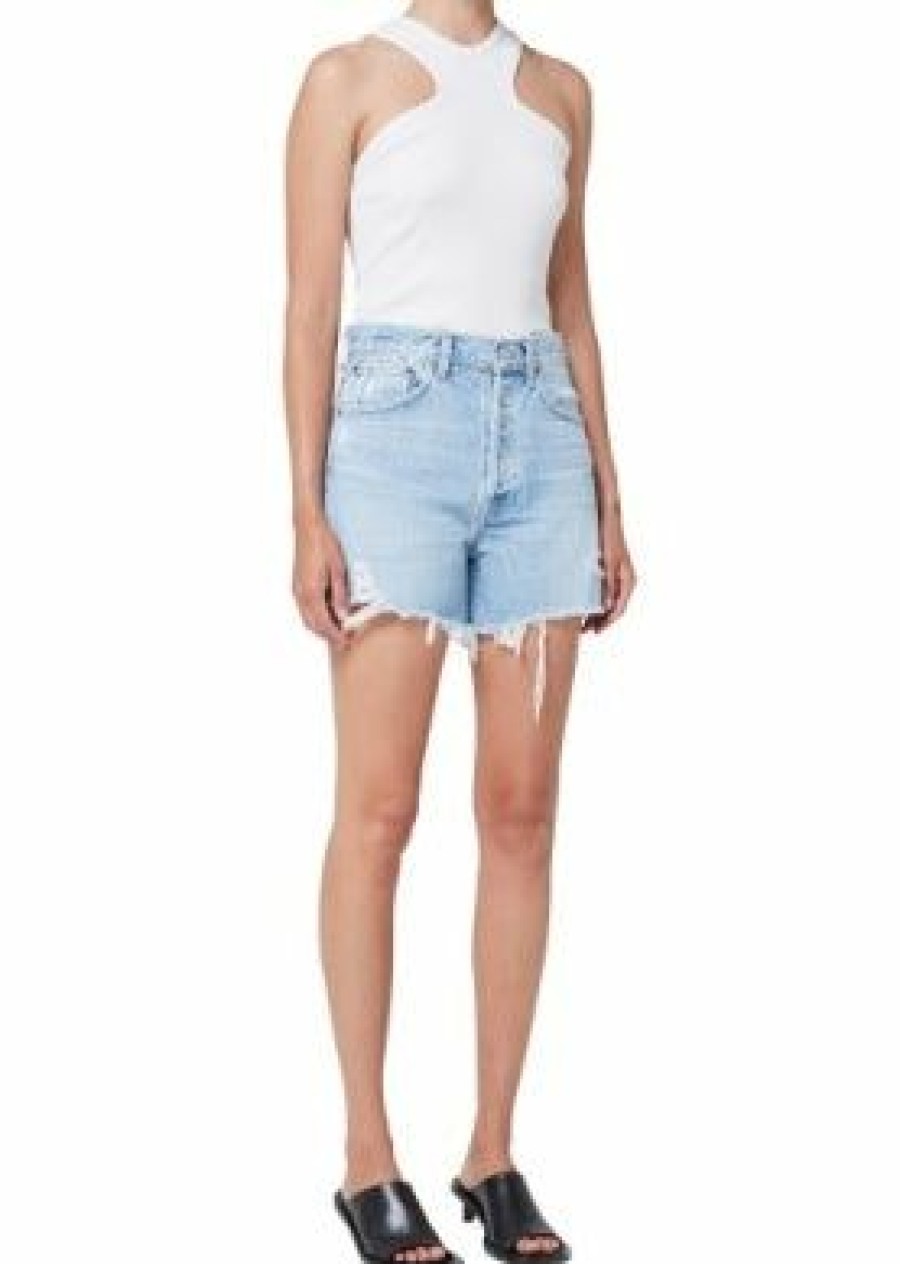 Women * | Limit Offer Agolde Parker Vintage Long Cut Off Short Swapmeet