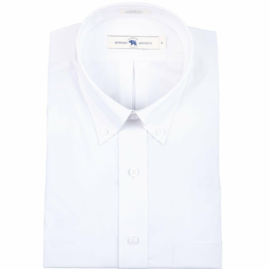 Men * | Sales Online Onward Reserve Classic Fit Cotton Stretch Button Down White