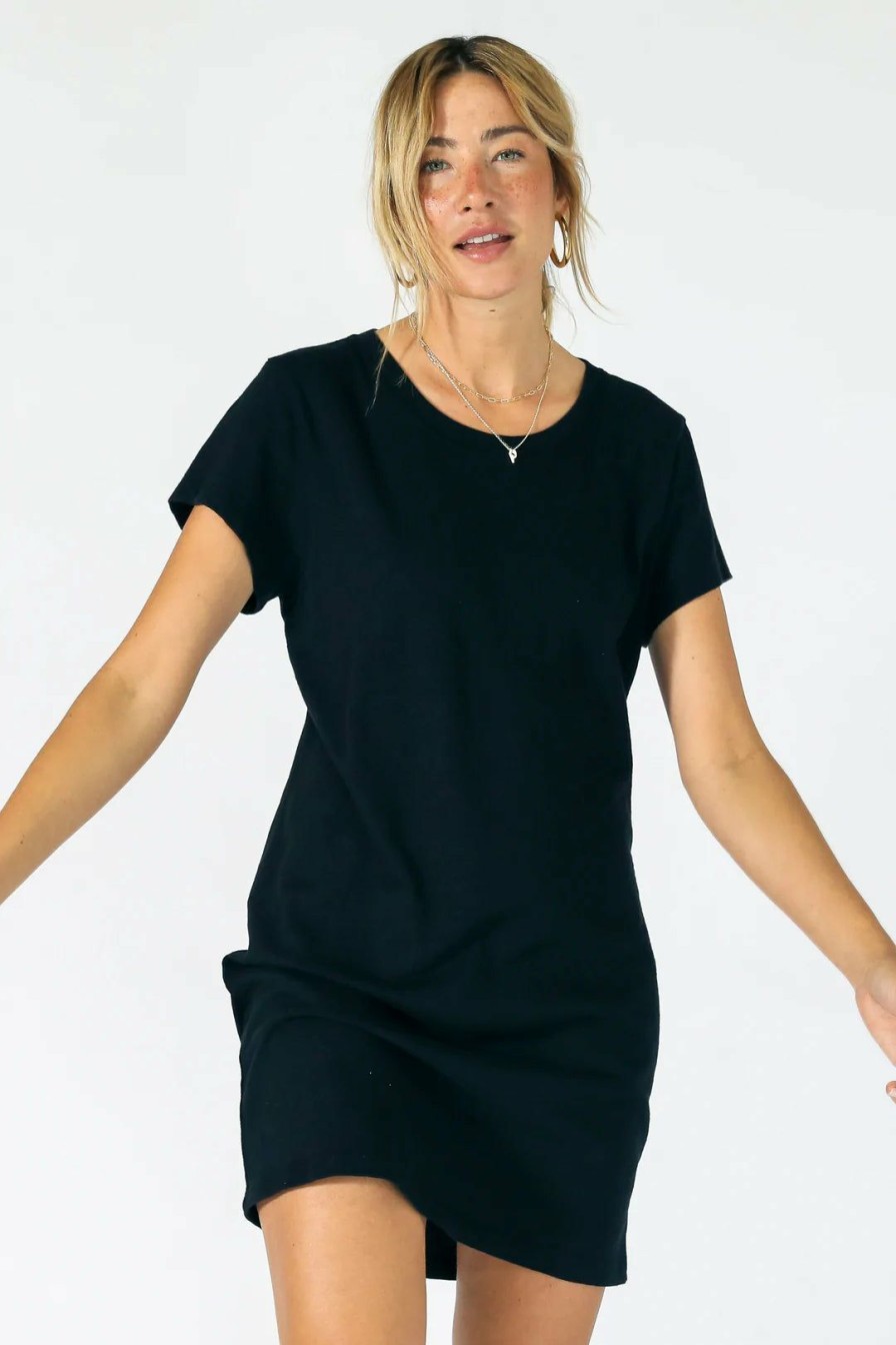 Women * | On Sale Perfect White Tee Joni Dress True Black