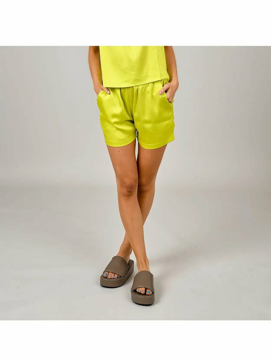 Women * | Special Offers Rd Style Patti Pull-On Short W/ Slant Pocket Sunny Lime