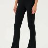 Women * | Limit Offer Splits 59 Raquel High Waist Flared Short Legging W/ Split Hem Black