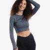 Women * | On Sale Bloquv Everyday Crop Top Smoke