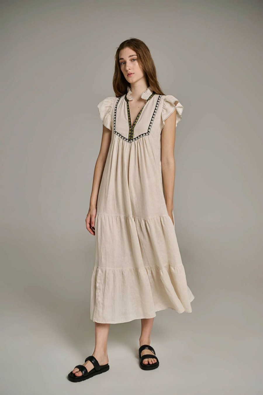 Women * | Prefential Price Devotion Twins Kolimpithres Dress Coconut