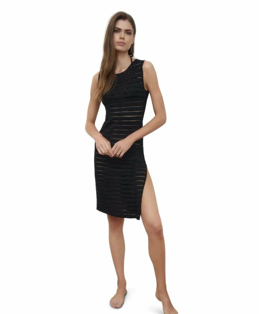 Women * | Half Off Pq Swim Midnight Donna Dress Black