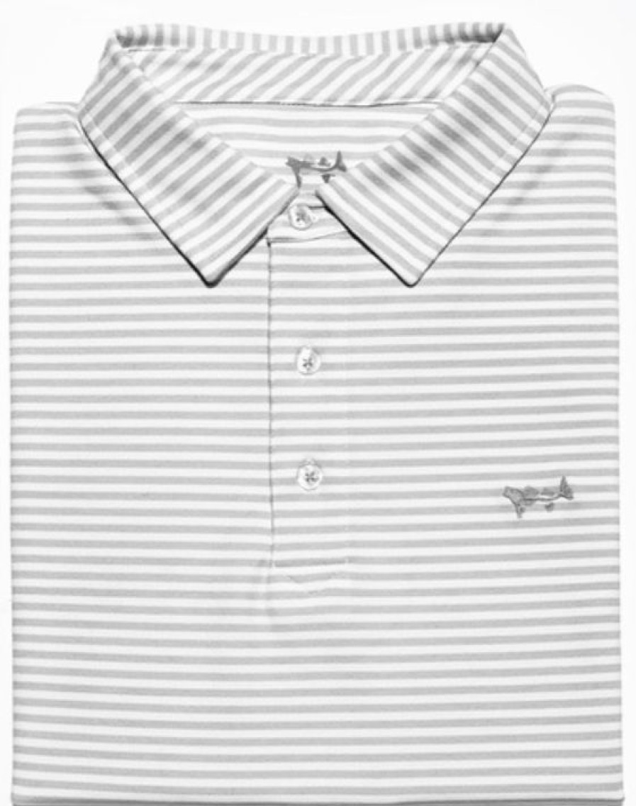 Men * | Half Off Coastal Cotton Classic Stripe Performance Pique