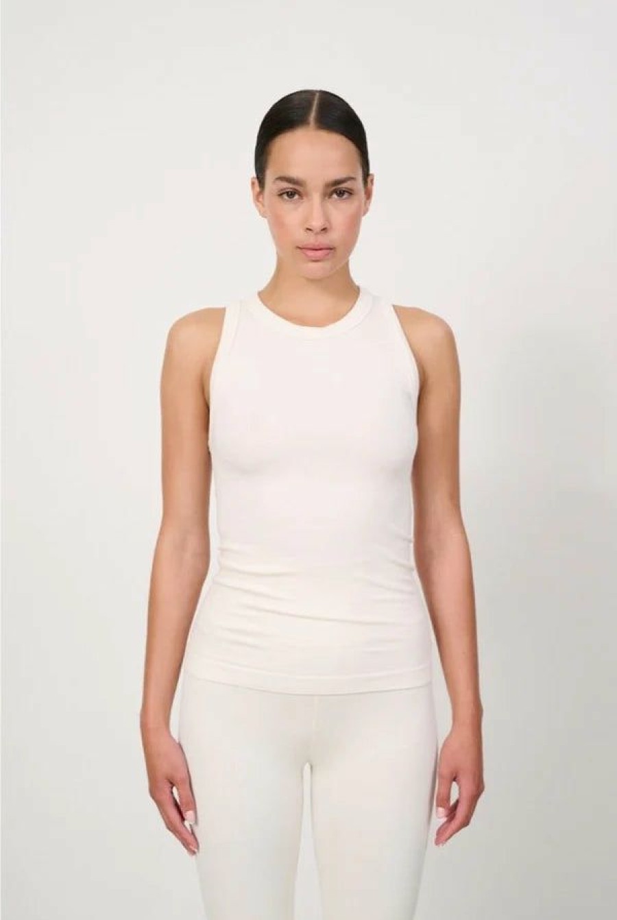 Women * | Limit Offer Lune Active Maia Micromodal Soft Rib Tank Off White