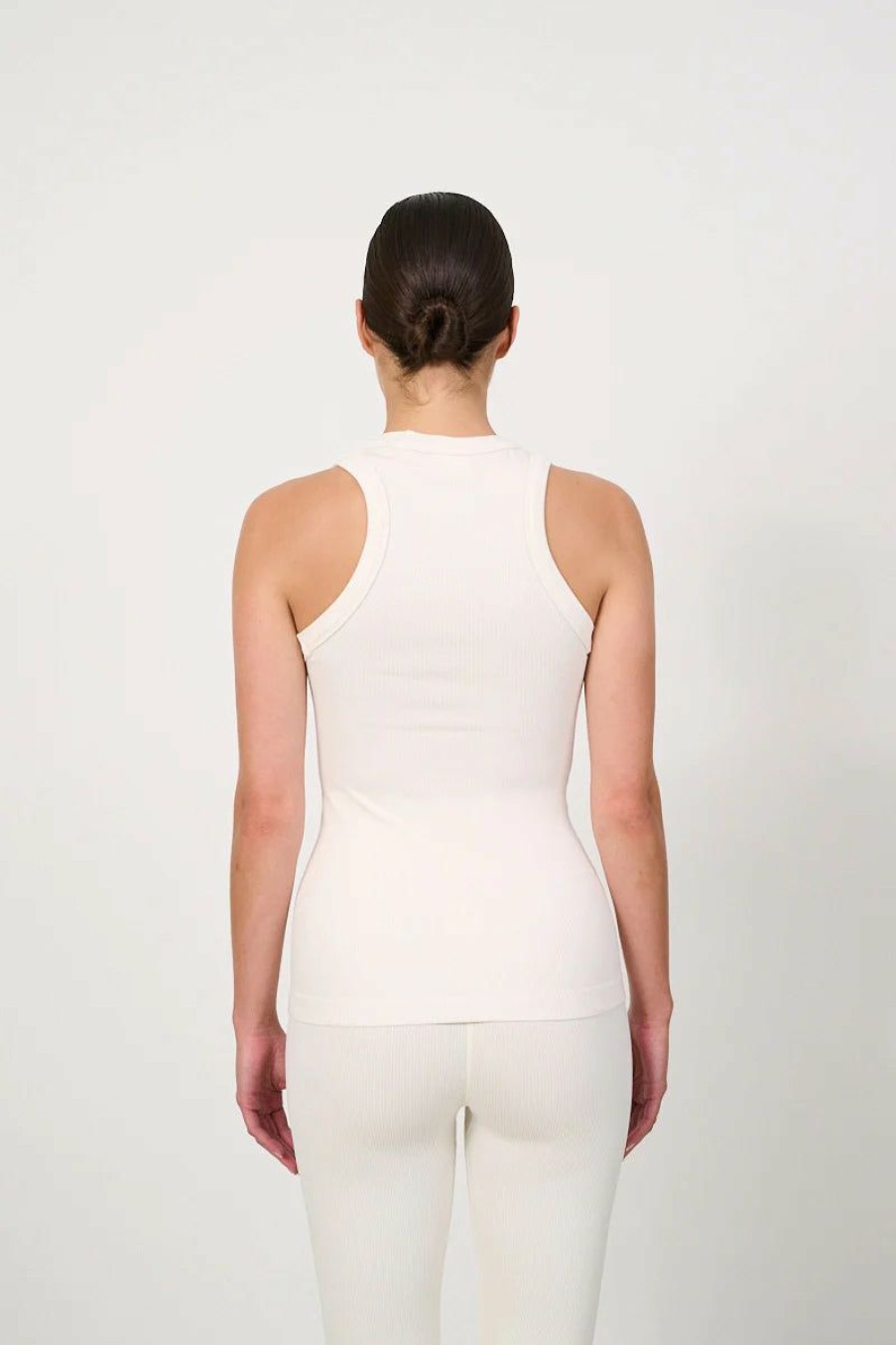 Women * | Limit Offer Lune Active Maia Micromodal Soft Rib Tank Off White