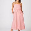 Women * | Clearance Stateside Heavy Poplin Open Back Midi Dress Mauve