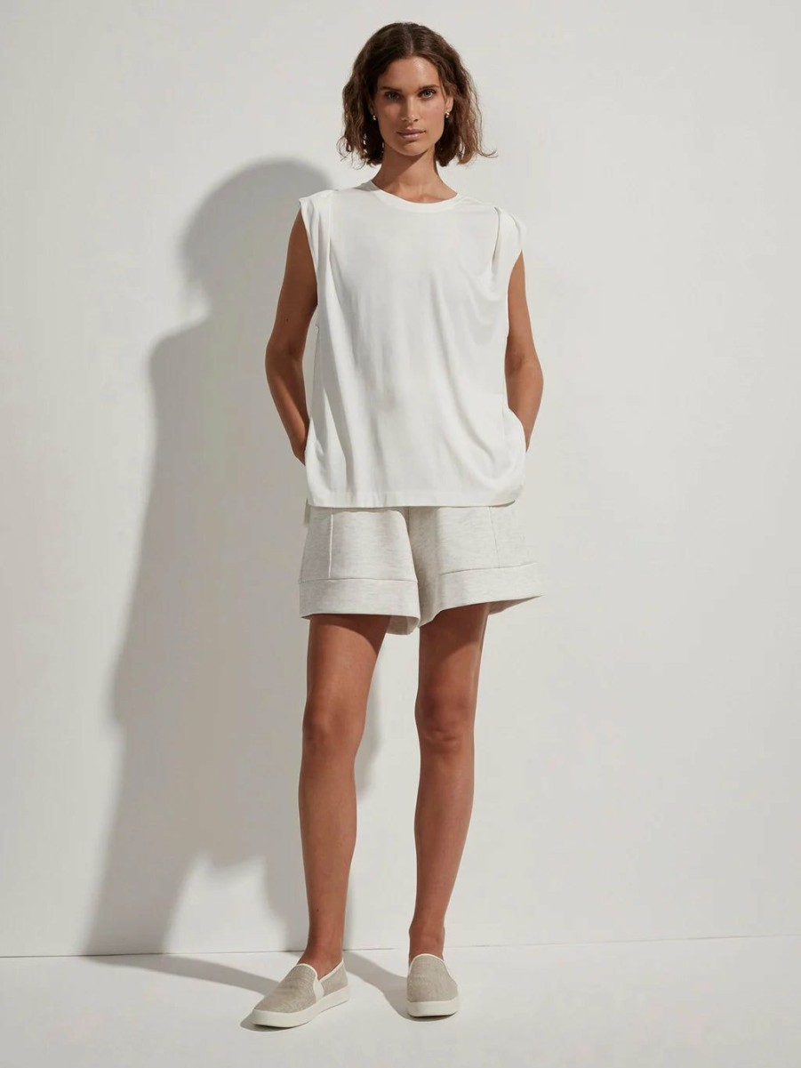 Women * | Special Offers Varley Calgary Boxy Tank Cloud Dancer