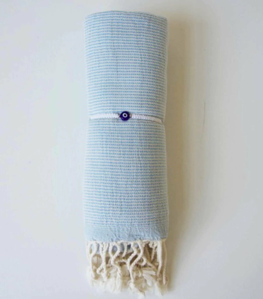 Accessories * | On Sale Turkish T Hammam Towel Blue