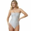 Women * | Clearance Pq Swim Ruched One Piece Silver