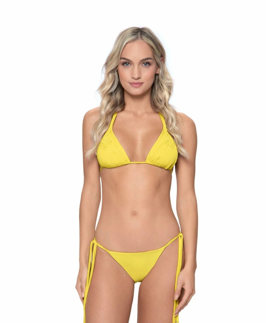 Women * | Special Offers Pq Swim Mila Tie Full Bottoms Sunshine