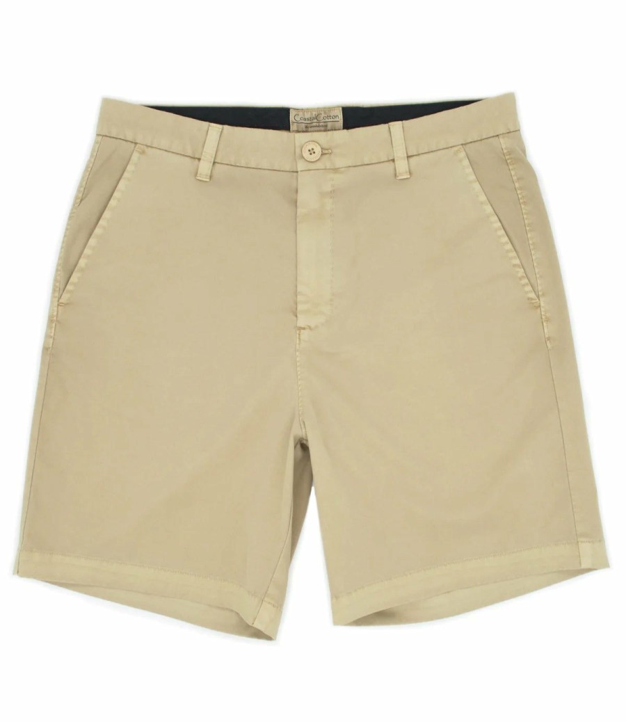 Men * | On Sale Coastal Cotton Performance Tour Short Sandstone