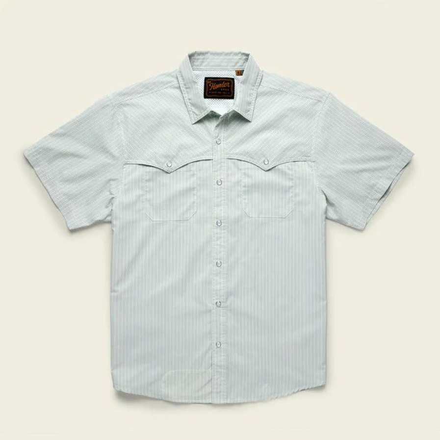 Men * | Clearance Howler Bros Open Country Tech Shirt Pecos Stripe/Dove