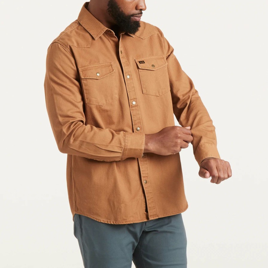 Men * | Discount Online Howler Bros Sawhorse Work Shirt Burlap