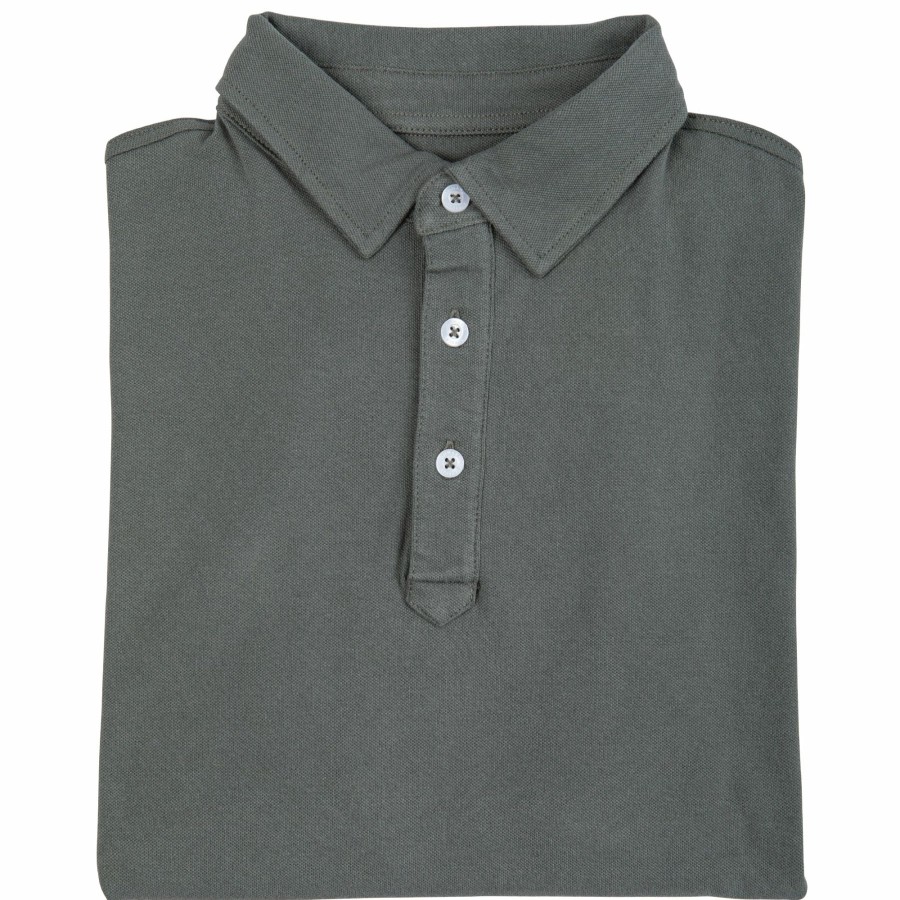 Men * | On Sale Onward Reserve Robson Cotton Polo Gunmetal