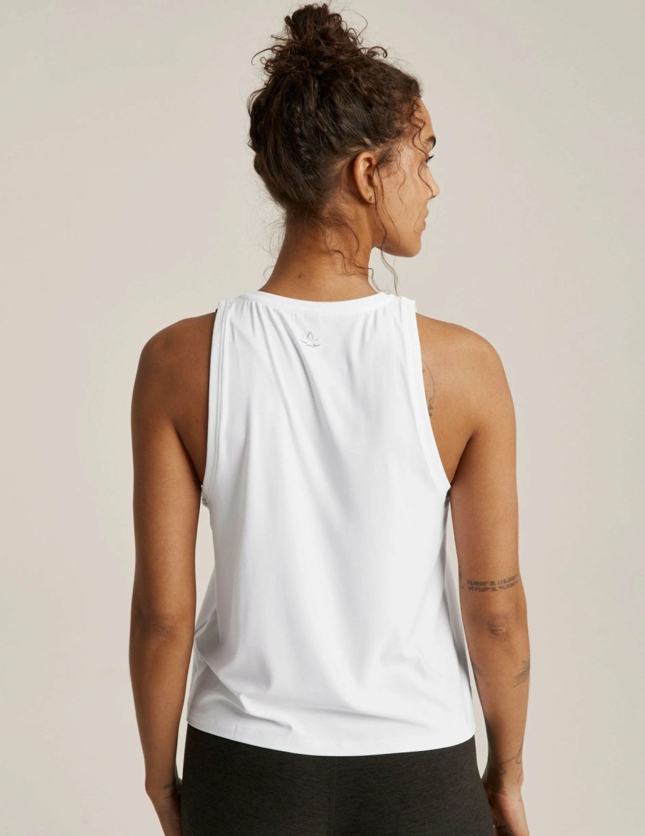 Women * | Special Offers Beyond Yoga Featherweight Rebalance Tank White